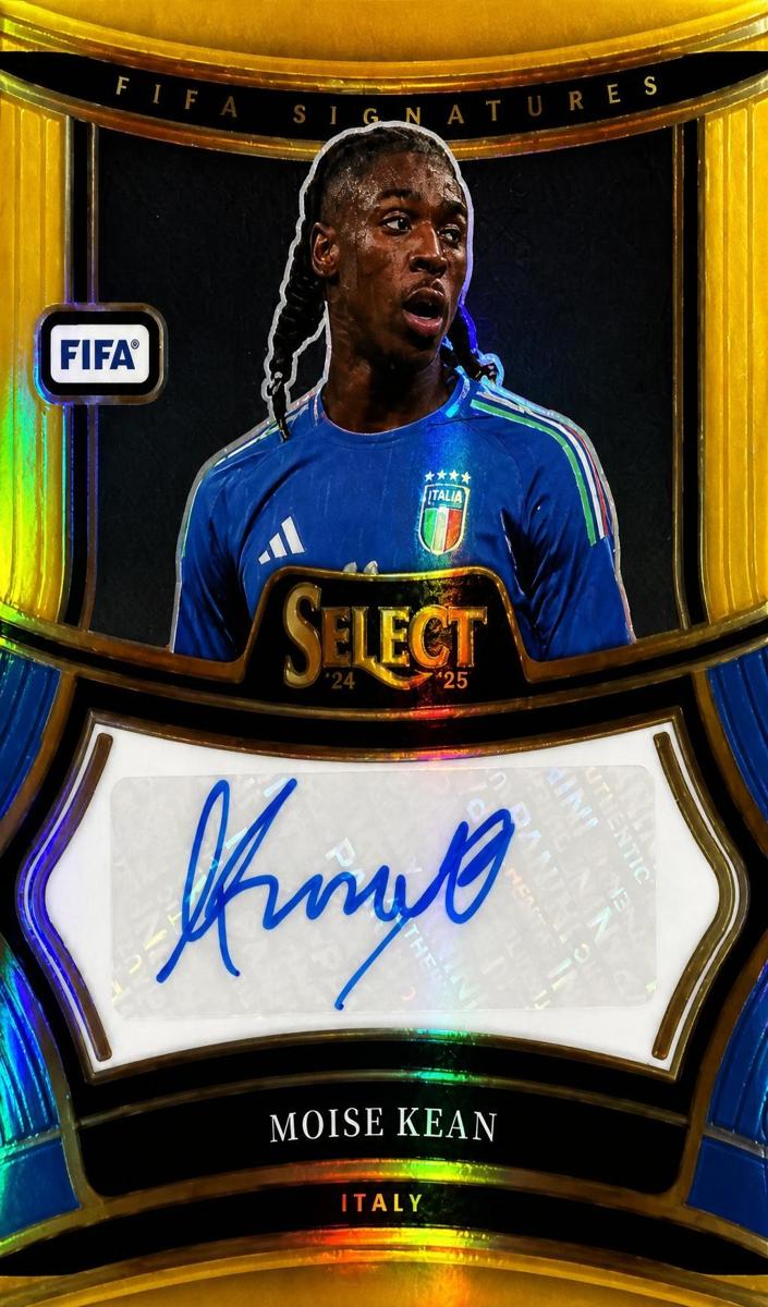 2024 Panini Select FIFA Moise Kean [Gold] #25 card