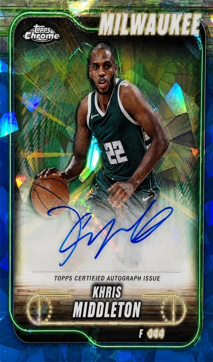 2024 Topps Chrome Sapphire Khris Middleton #TCA-KM card