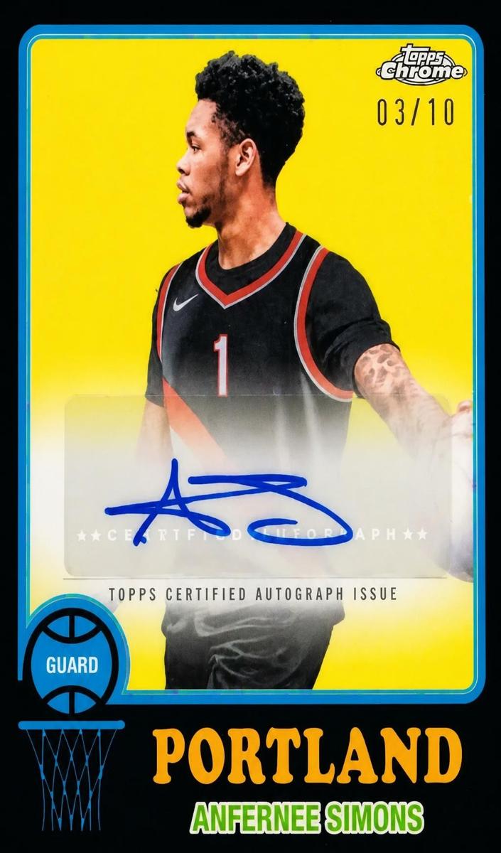 2024 Topps Chrome Anfernee Simons #73TA-AS card
