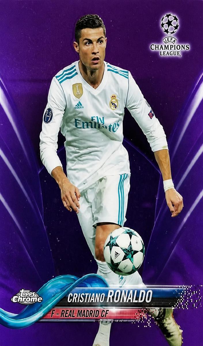 2017 Topps Chrome UEFA Champions League Cristiano Ronaldo [Purple] #93 card