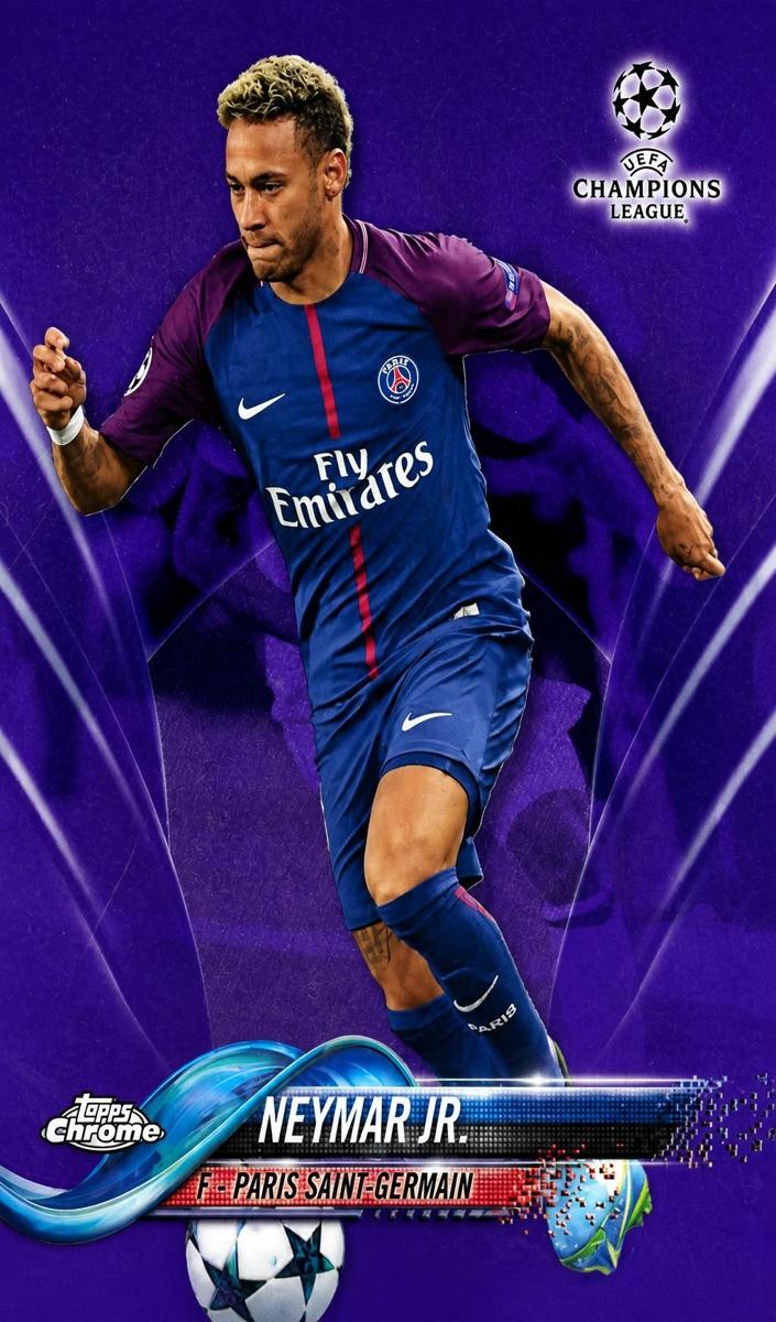 2017 Topps Chrome UEFA Champions League Neymar Jr. [Purple] #50 card
