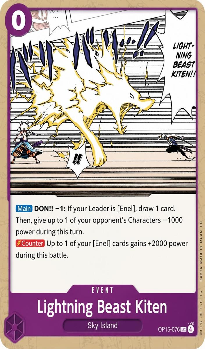 2026 Lightning Beast Kiten #OP15-076
