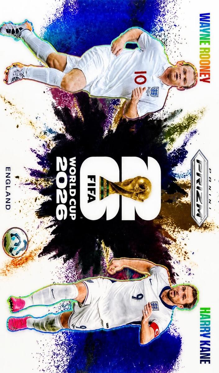 2026 Panini Prizm FIFA World Cup Harry Kane / Wayne Rooney #9 card