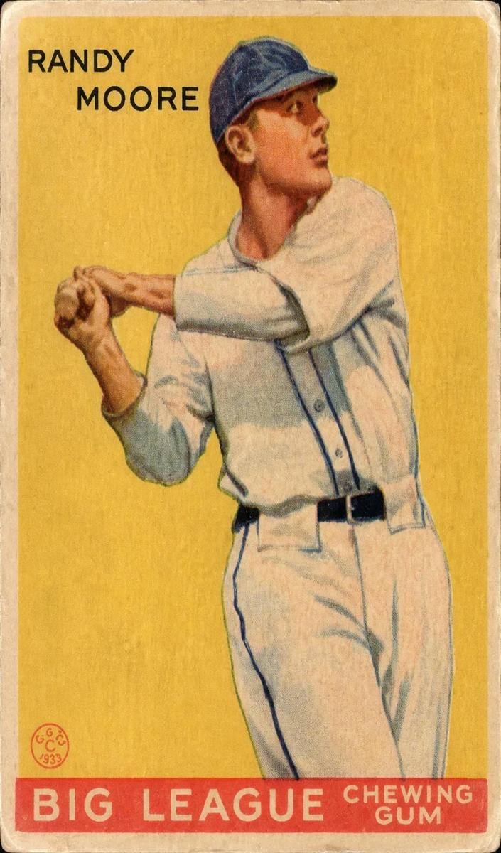 1934 World Wide Gum Randy Moore #26 card