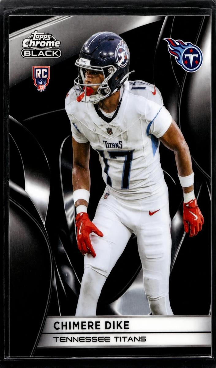 2025 Topps Chrome Black Chimere Dike [Blue Refractor] #149 card