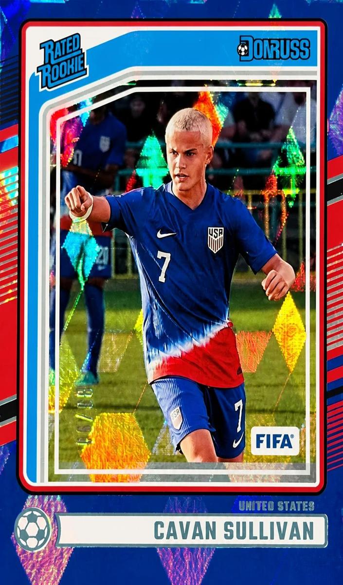 2024 Panini Donruss Cavan Sullivan [Blue Cubic] #184 card