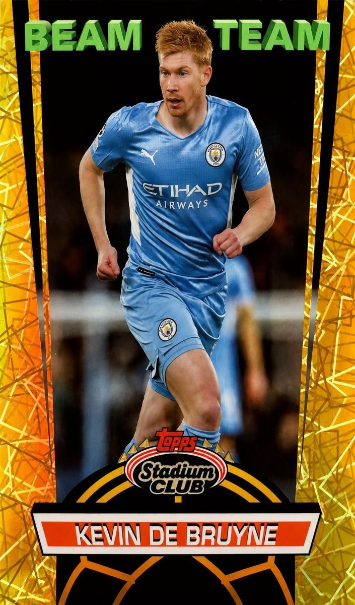 2021 Topps Stadium Club Chrome UEFA Champions League Kevin De Bruyne [Gold] #BT-KDB card