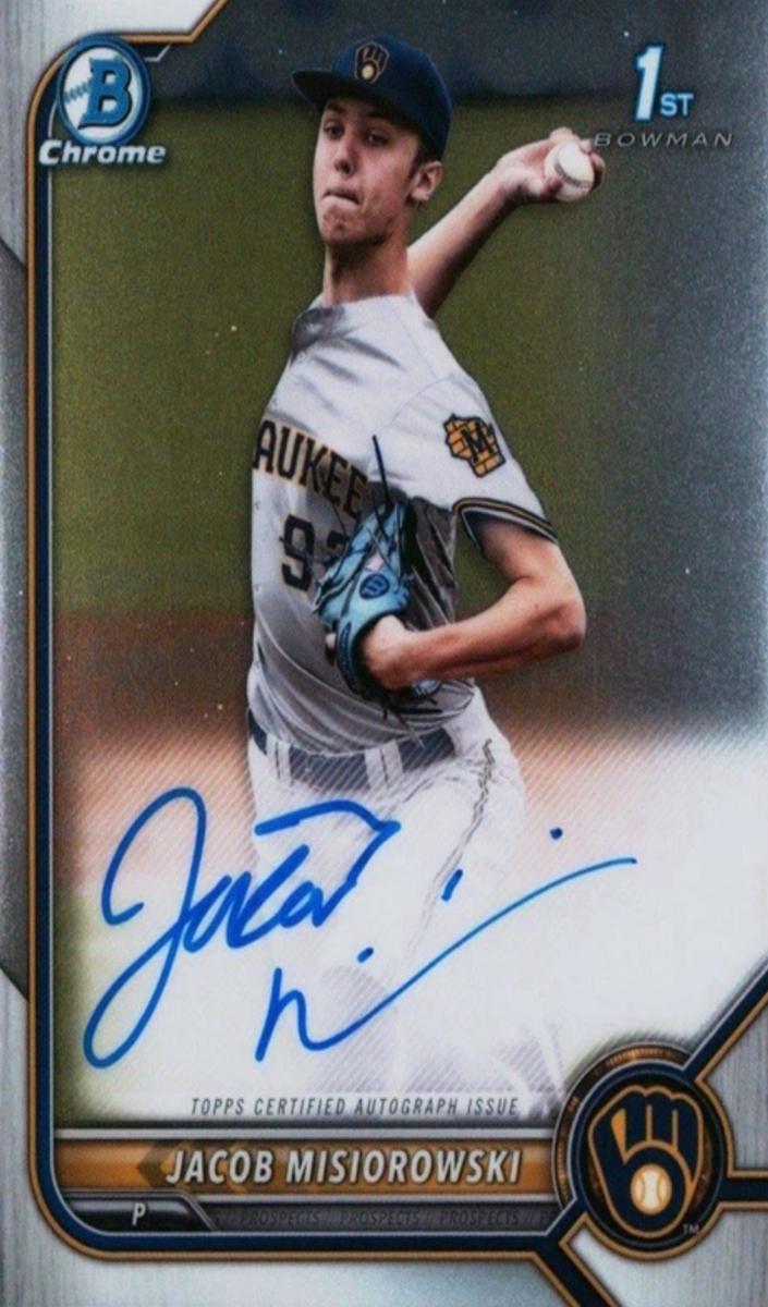 2022 Bowman Draft Chrome Autographs Jacob Misiorowski #CDA-JMI card