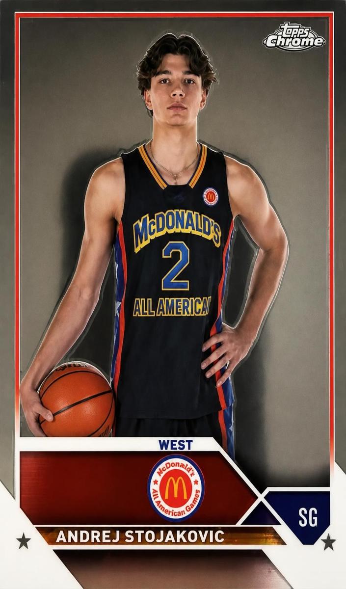 2023 Topps Chrome McDonald's All American Andrej Stojakovic #71 card