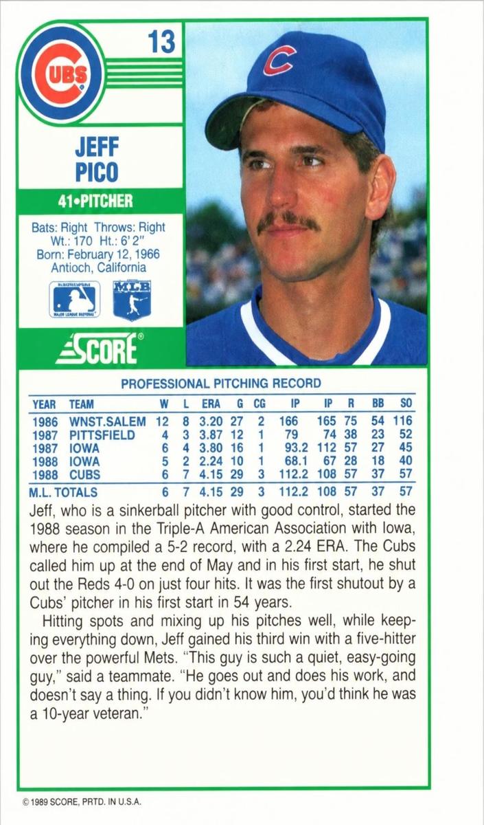 1989 Jeff Pico #13