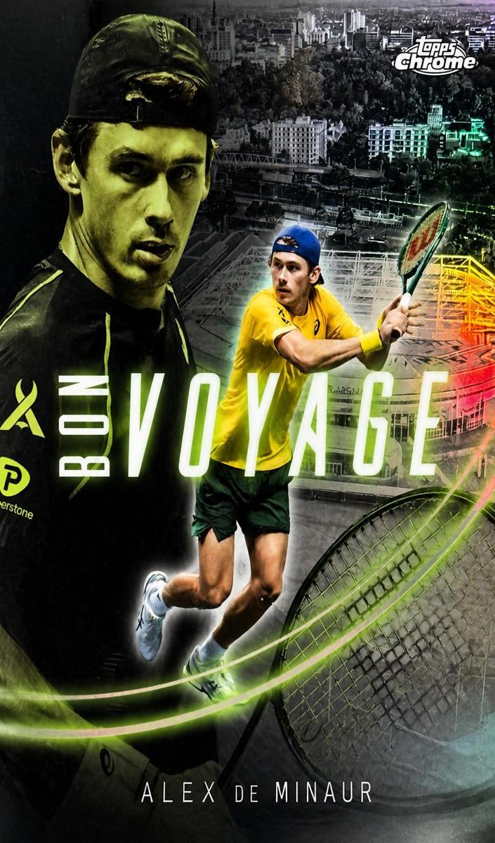 2025 Topps Chrome Bon Voyage Alex de Minaur #BVE-12 card