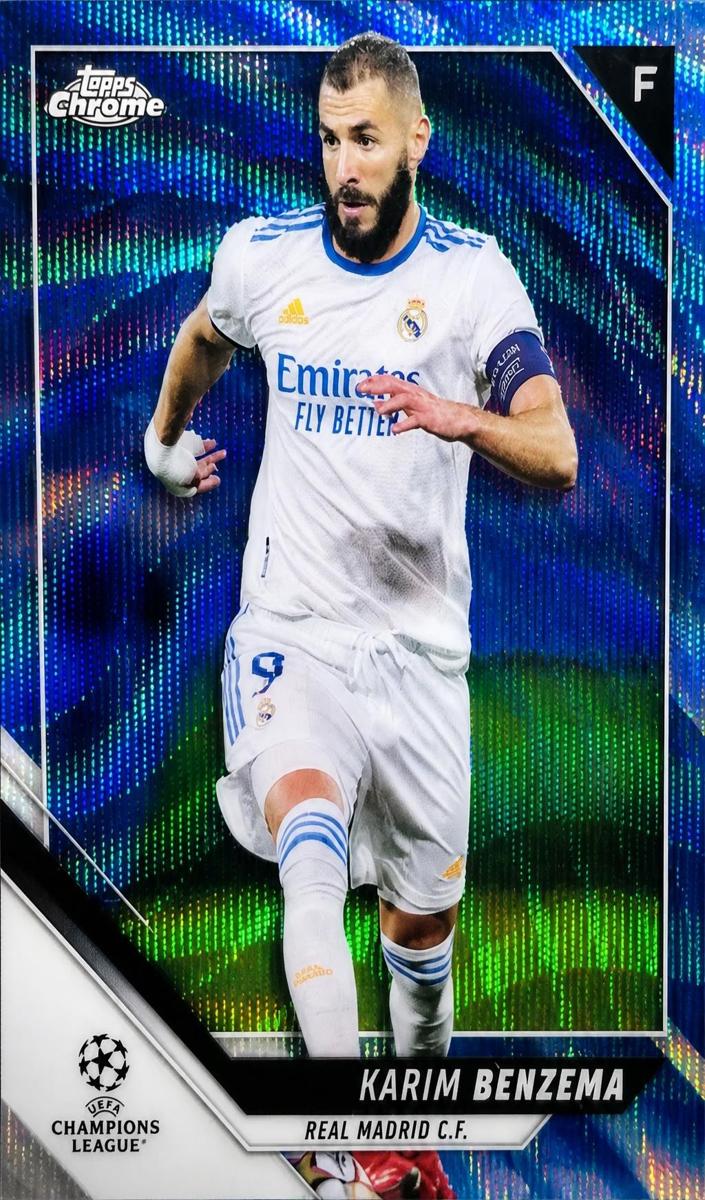 2021 Topps Chrome UEFA Champions League Karim Benzema [Purple] #79 card