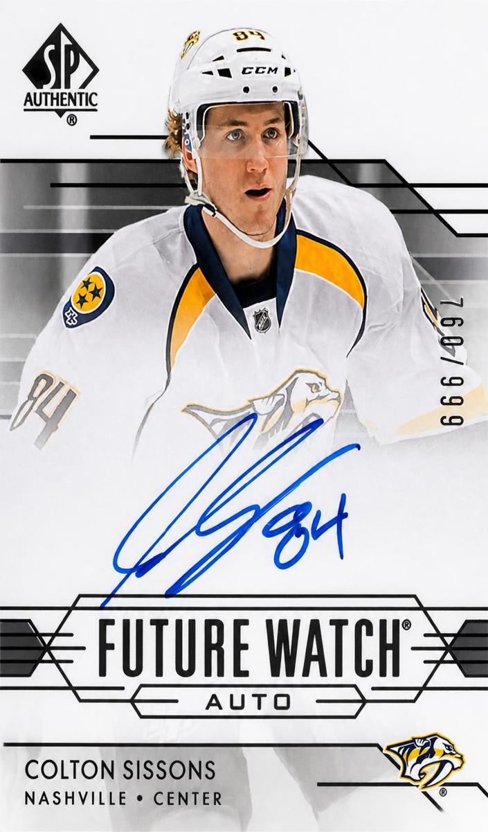 2014 SP Authentic Colton Sissons #271 card
