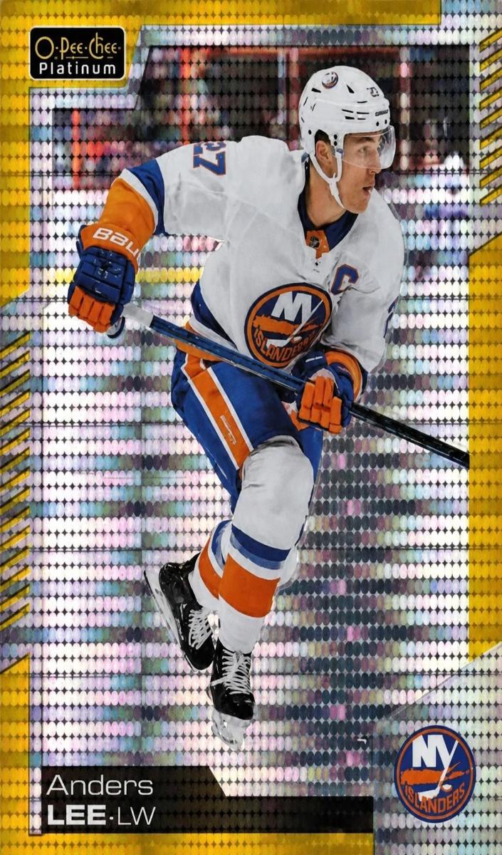 2020 O-Pee-Chee Platinum Anders Lee [Orange Checkers] #53 card