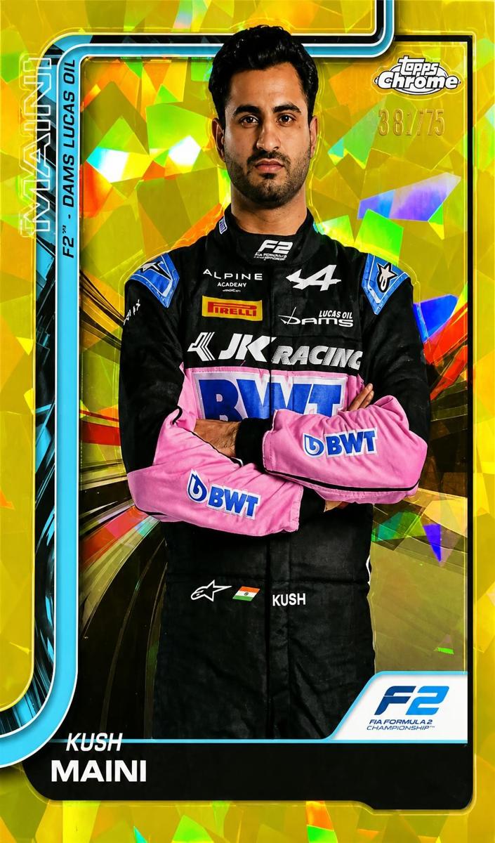 2025 Topps Chrome Sapphire F1 Kush Maini #32 card