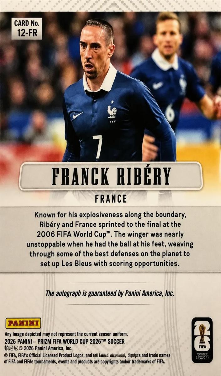 2026 Panini Prizm FIFA World Cup Franck Ribery #12-FR card