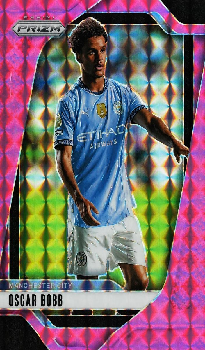 2024 Panini Prizm Premier League Oscar Bobb [Pink Mosaic] #2 card