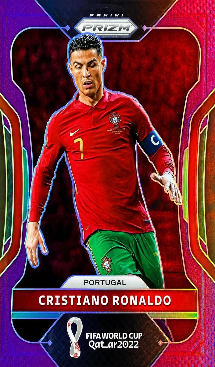 2022 Panini Prizm FIFA World Cup Qatar Cristiano Ronaldo [Purple] #175 card