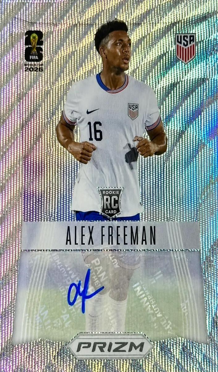 2026 Panini Prizm FIFA World Cup Alex Freeman [Wave] #12-AF card