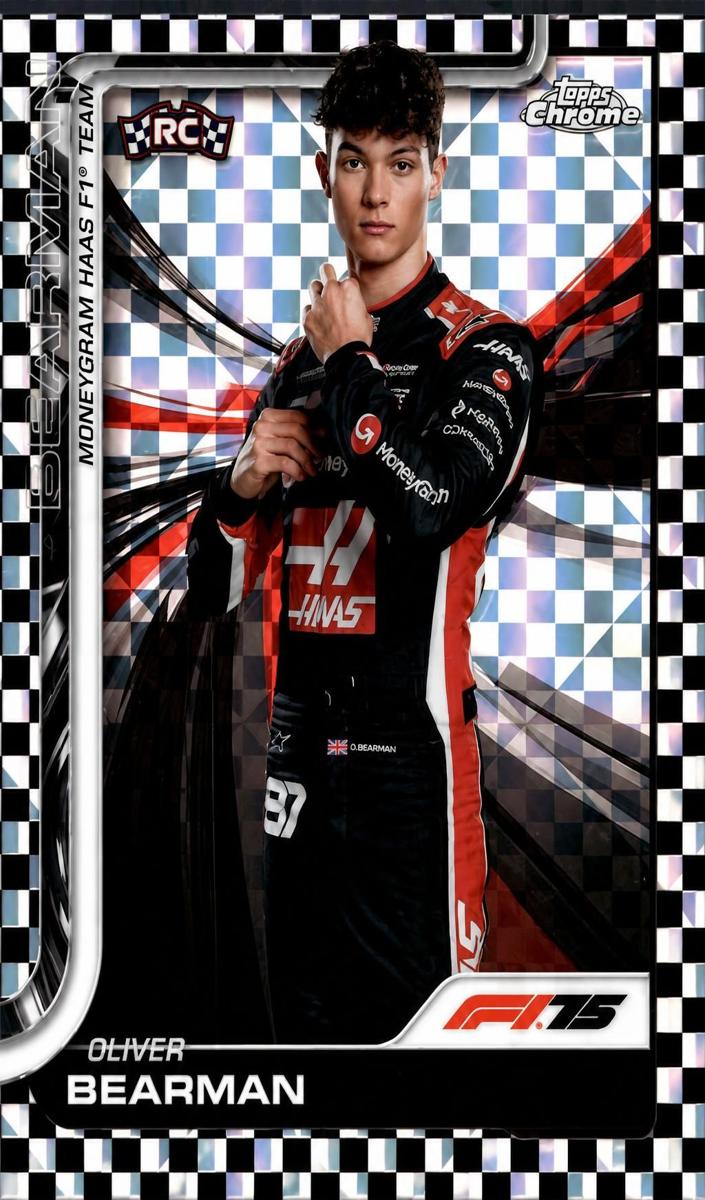 2025 Oliver Bearman [Checker Flag Refractor] #14