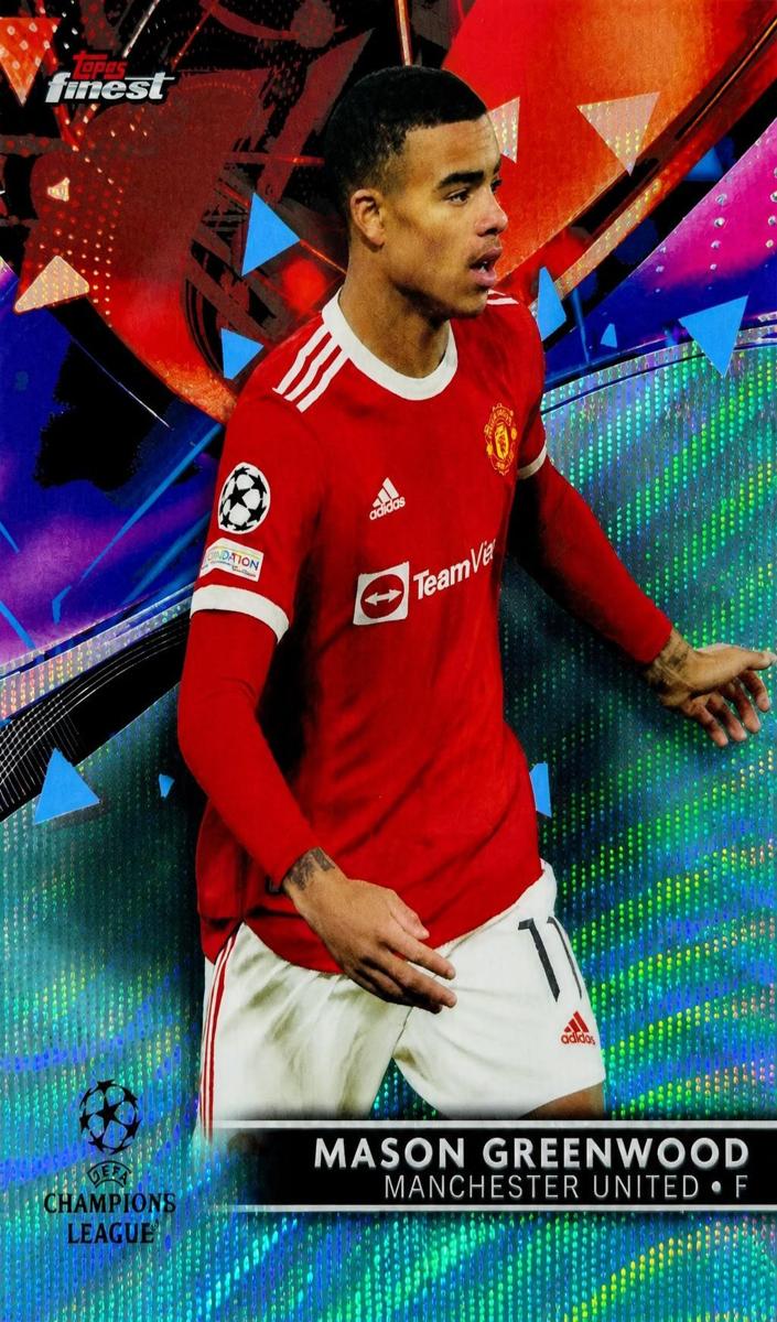 2021 Topps Finest UEFA Champions League Mason Greenwood #60 card