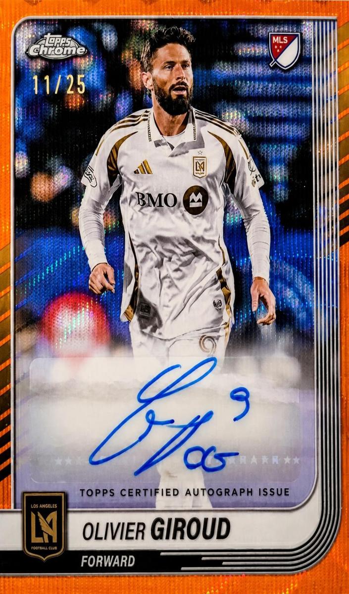 2025 Topps Chrome MLS Olivier Giroud [Orange Refractor] #CA-OG card