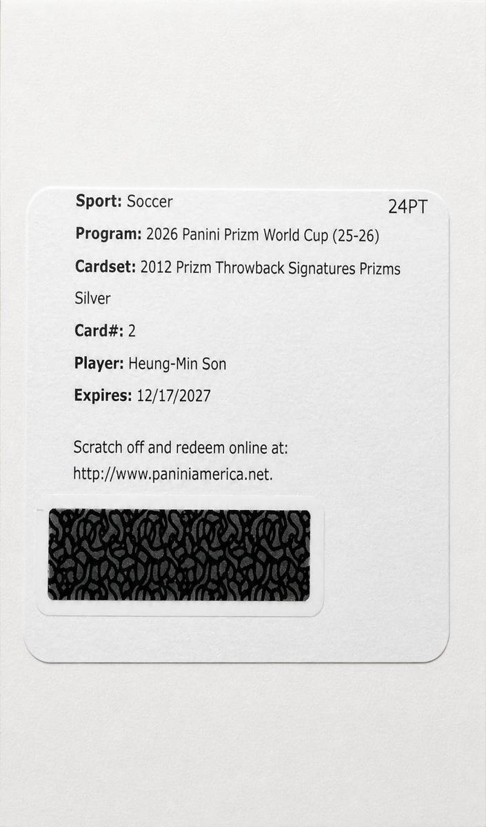 2026 Panini Prizm FIFA World Cup Heung-Min Son [Silver] #12-HMS card