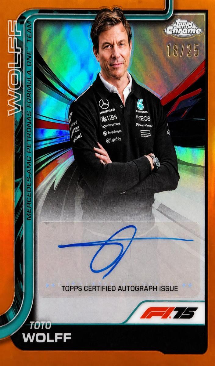 2025 Toto Wolff [Orange Refractor] #CAC-WOL