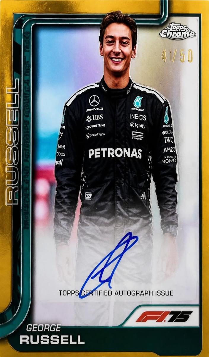 2025 George Russell [Gold Refractor] #CAC-RUS
