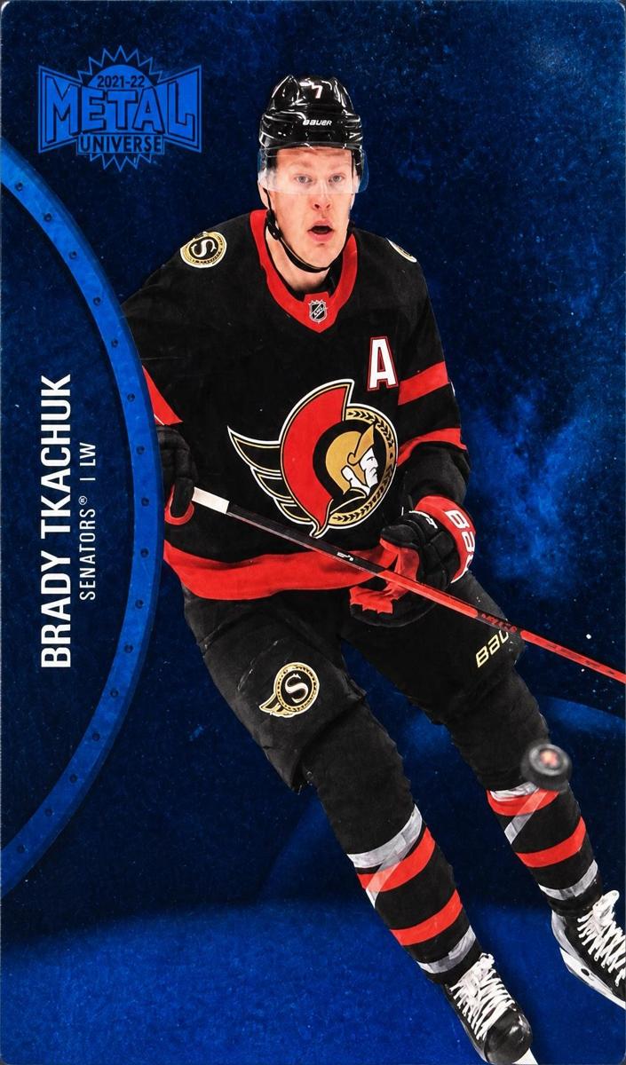 2021 Skybox Metal Universe Brady Tkachuk [Blue Spectrum] #31 card
