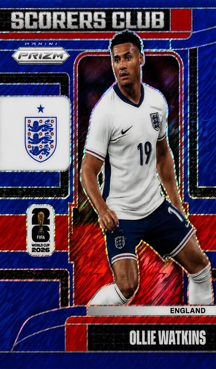 2026 Panini Prizm FIFA World Cup Ollie Watkins [Blue Shimmer] #10 card