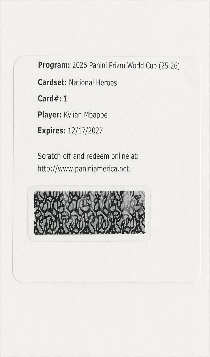 2026 Panini Prizm FIFA World Cup Kylian Mbappe #NH-MK card