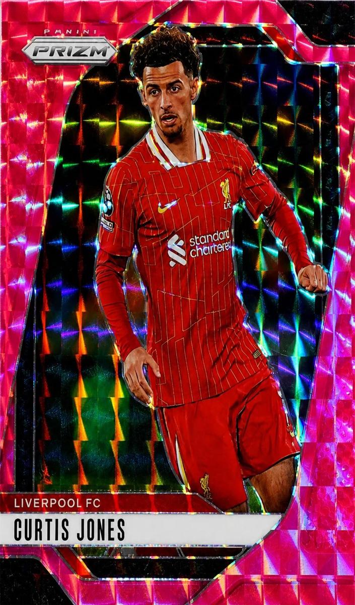 2024 Panini Prizm Premier League Curtis Jones [Pink Mosaic] #51 card