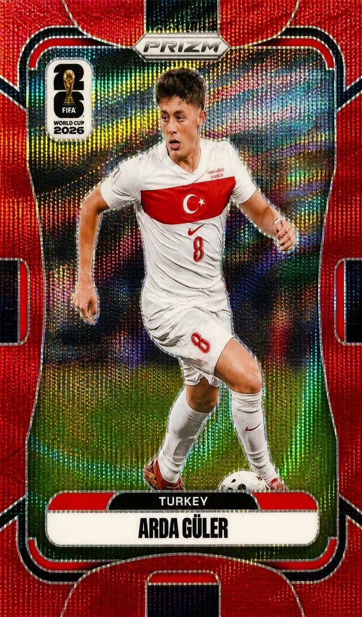 2026 Panini Prizm FIFA World Cup Arda Guler [Red Wave] #487 card