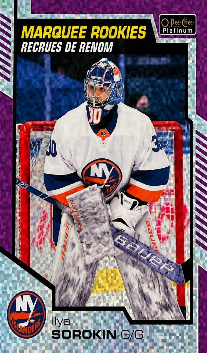 2020 O-Pee-Chee Platinum Ilya Sorokin [Violet Pixels] #196 card
