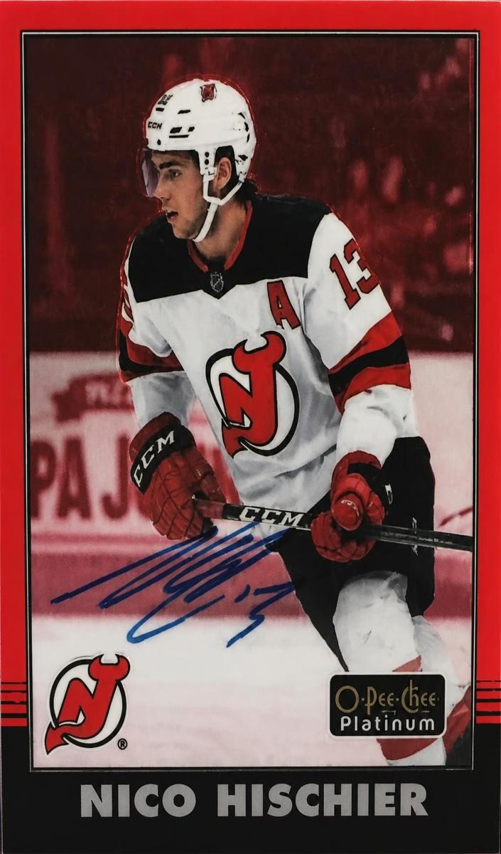 2020 O-Pee-Chee Platinum Nico Hischier [Rainbow] #R-27 card