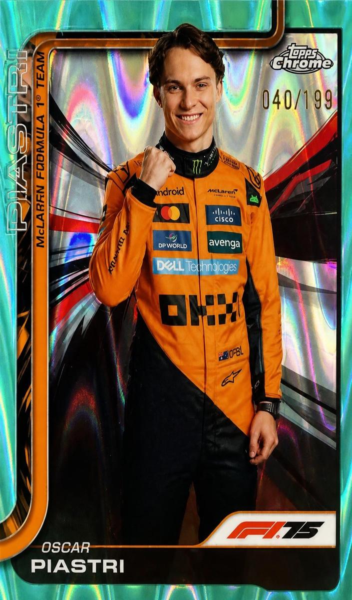 2025 Oscar Piastri [Aqua RayWave Refractor] #6