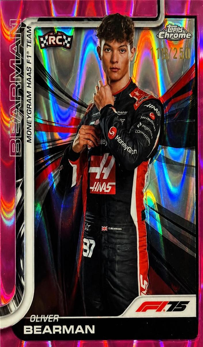 2025 Oliver Bearman [Pink RayWave Refractor] #14
