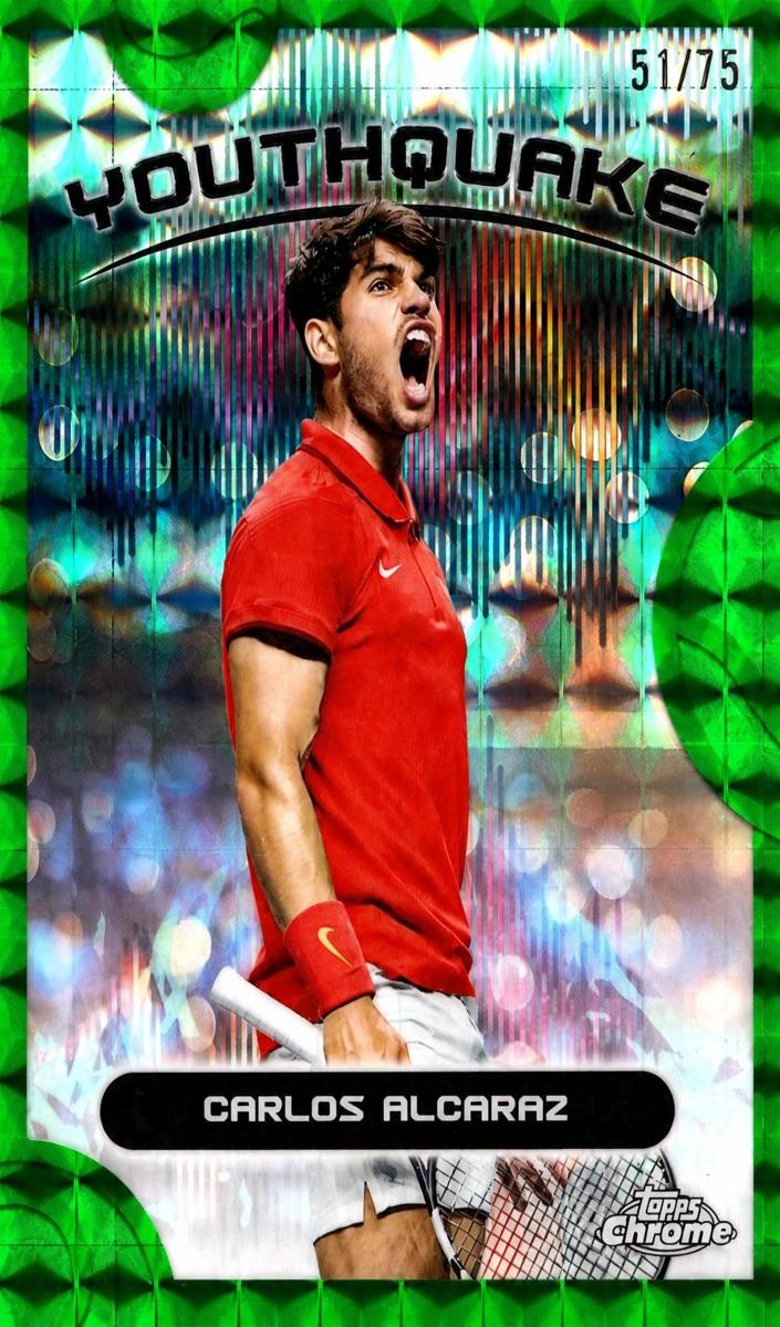 2025 Topps Chrome YouthQuake Carlos Alcaraz #YQE-6 card
