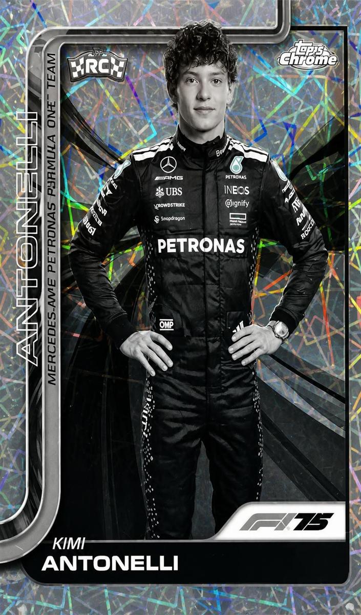 2025 Kimi Antonelli [Black and White Lazer Refractor] #8