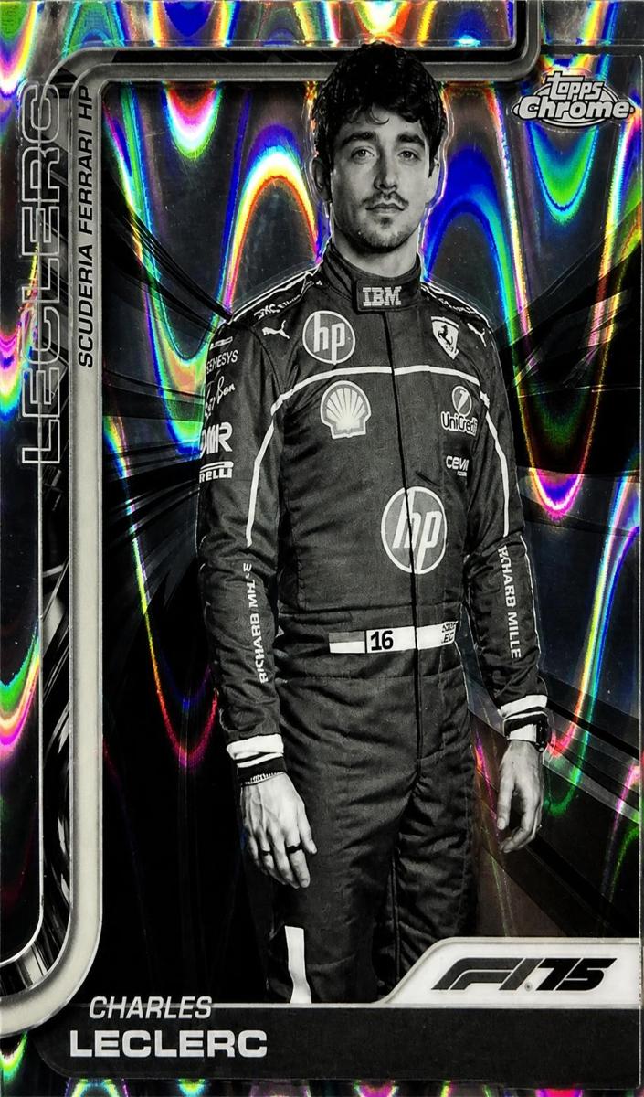 2025 Charles Leclerc [Black and White RayWave Refractor] #3