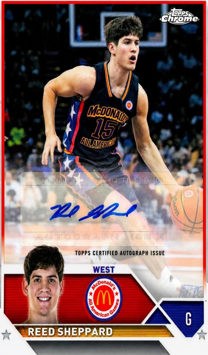 2023 Topps Chrome McDonald's All American Autographs Reed Sheppard #CA-RS card