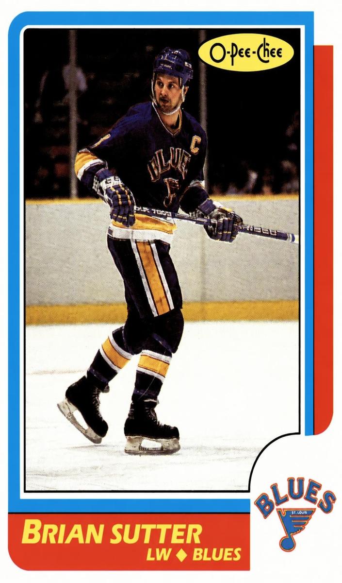 1986 O-Pee-Chee Brian Sutter #72 card