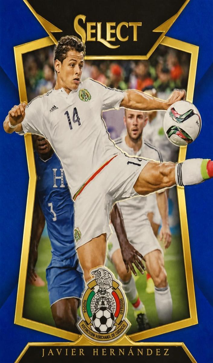 2015 Panini Select Javier Hernandez [Blue] #90 card