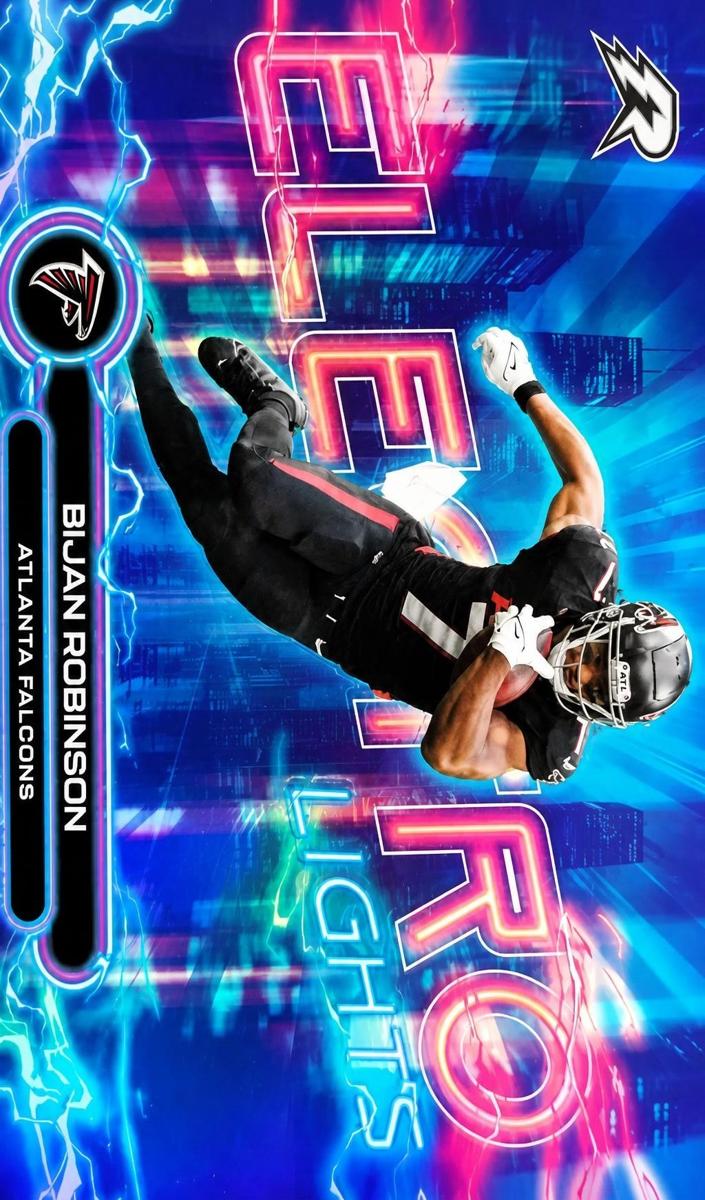 2025 Topps Resurgence Electro Lights Bijan Robinson #EL-11 card