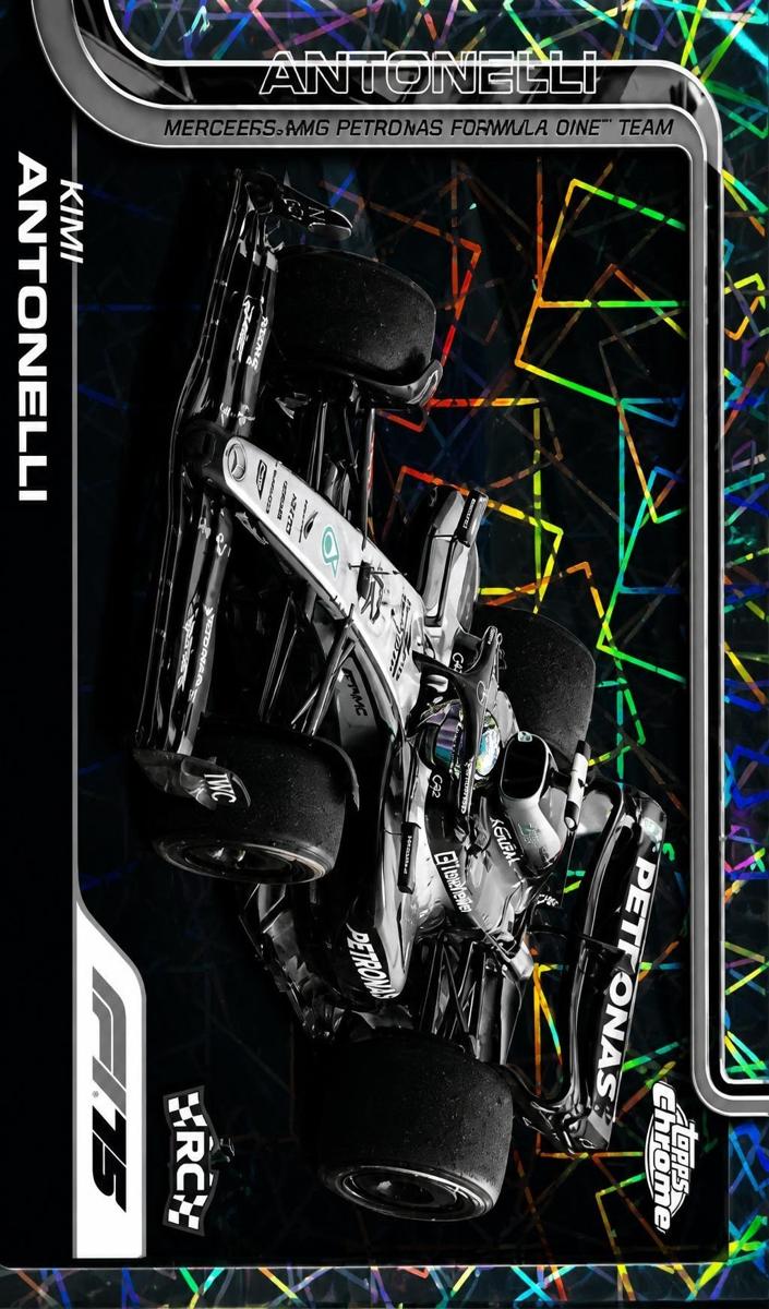 2025 Kimi Antonelli [Black and White Lazer Refractor] #80