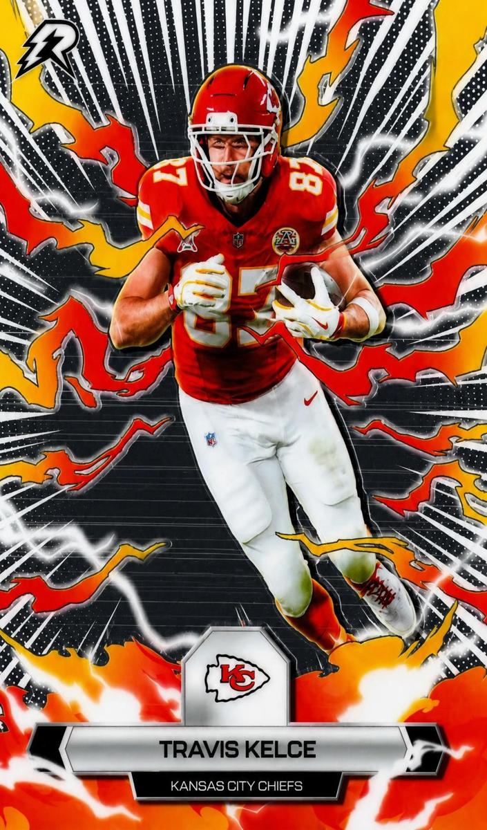 2025 Topps Cosmic Chrome Travis Kelce [Purple Nebula Refractor] #49 card