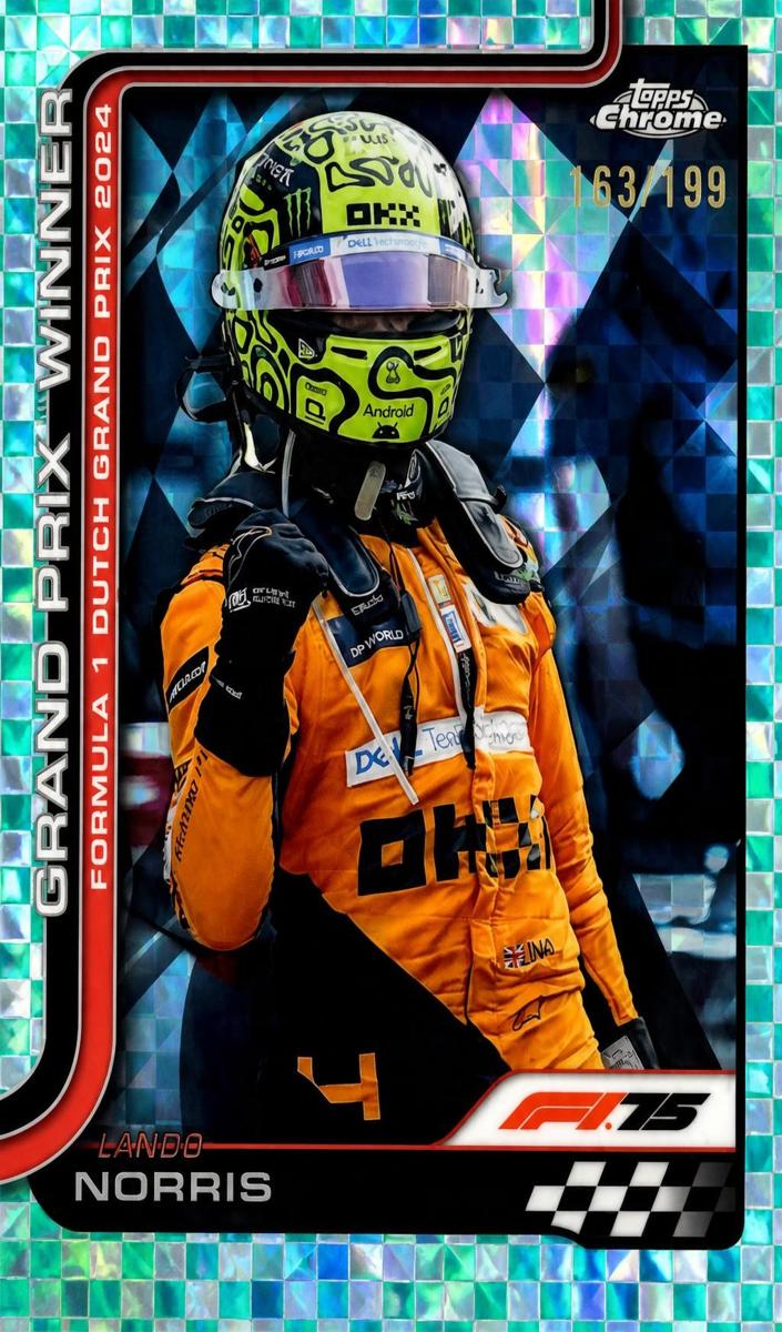 2025 Lando Norris [Aqua Checker Flag Refractor] #107
