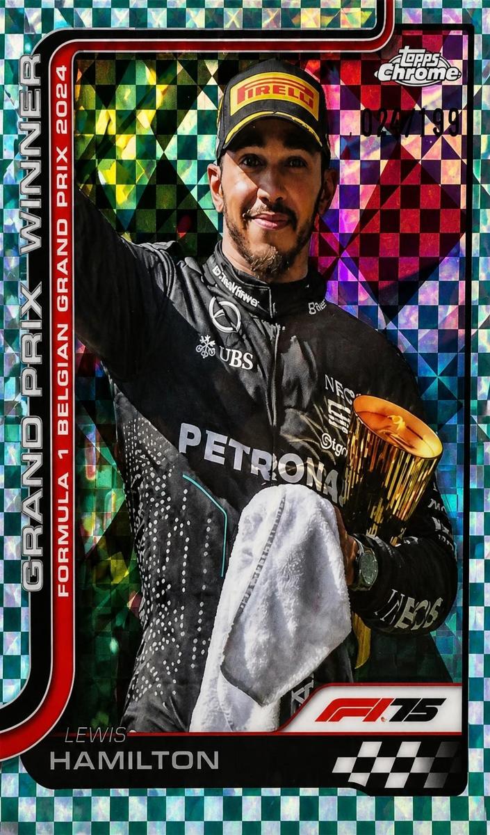 2025 Lewis Hamilton [Aqua Checker Flag Refractor] #106