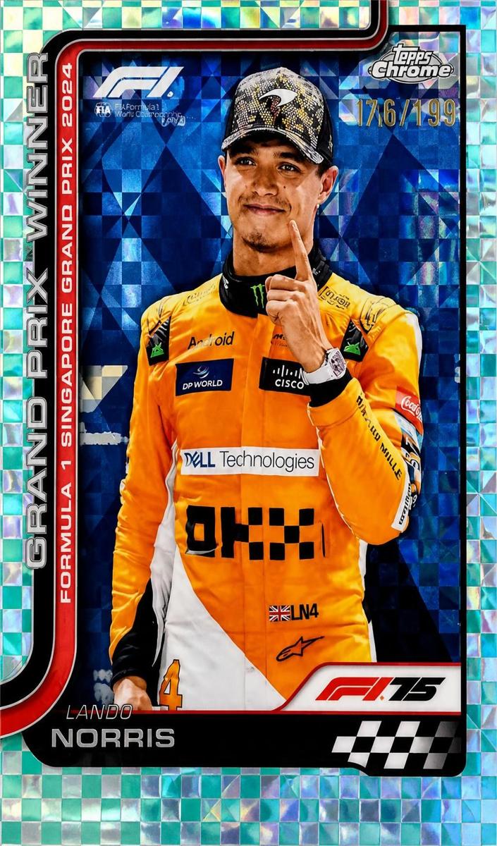 2025 Lando Norris [Aqua Checker Flag Refractor] #110